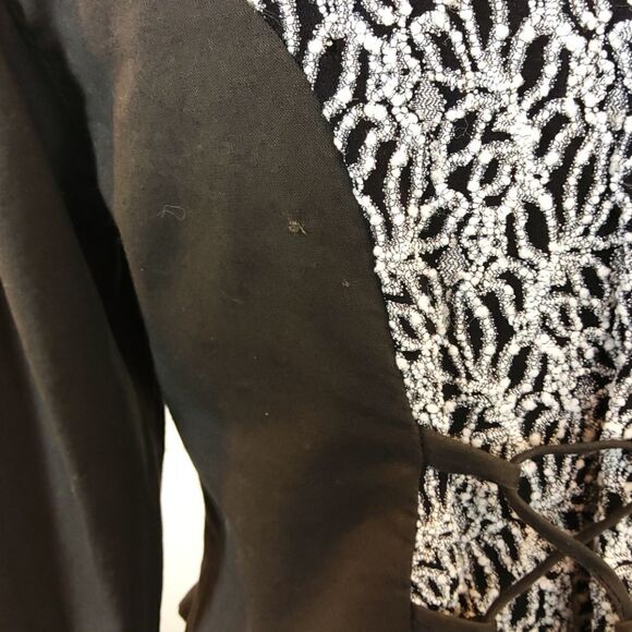 1849 black & white button western blouse - Picture 10 of 15